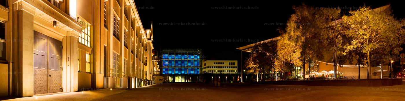 Foto Zkm Karlsruhe Nacht Panorama